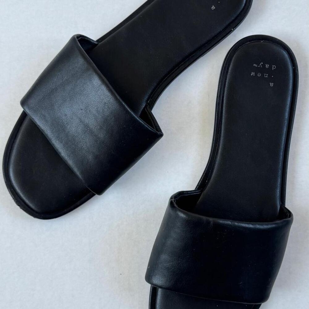 A new day womens black slides